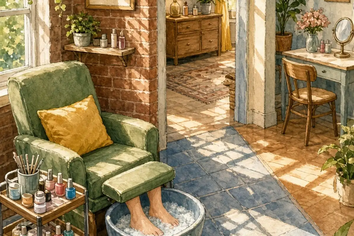 Illustration for What Happens During a Pedicure: A Step-by-Step Salon Guide
