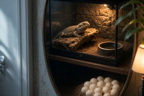 Illustration for Do female bearded dragons lay eggs without a male?