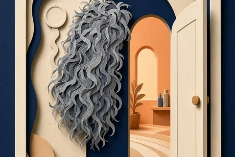 Illustration for Causes of Frizzy Hair in Older Women and Smoothing Care
