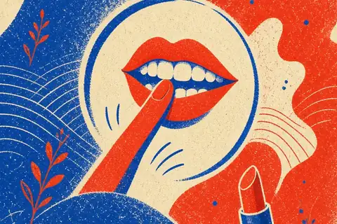 Illustration for How to Keep Lipstick off Teeth for a Clean Smile