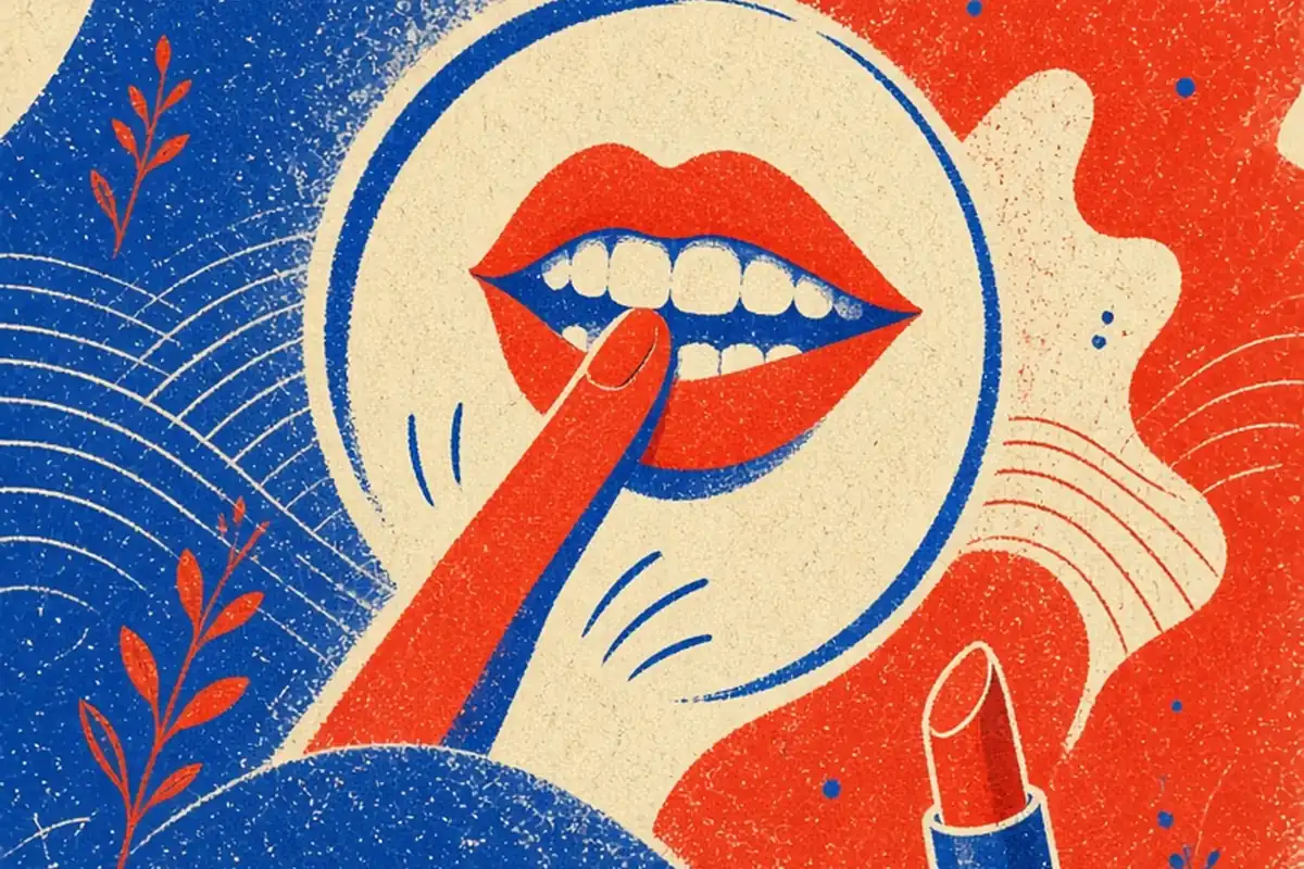 Illustration for How to Keep Lipstick off Teeth for a Clean Smile