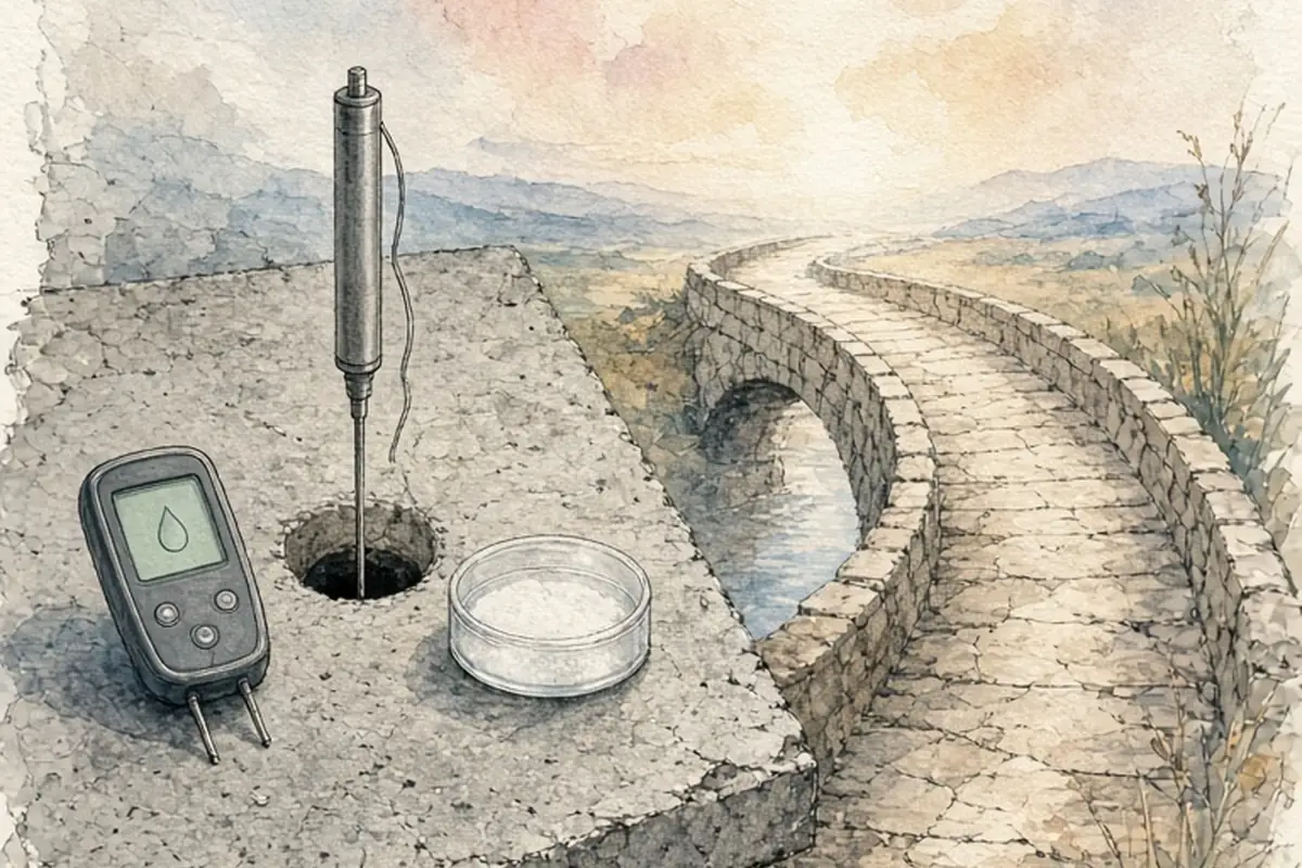 Illustration for How to test moisture in concrete?
