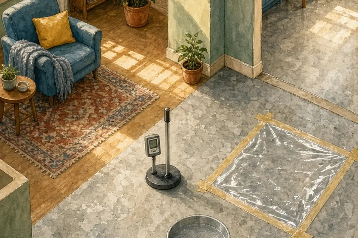 Illustration for How to Test Concrete Moisture for Safe Flooring Installs
