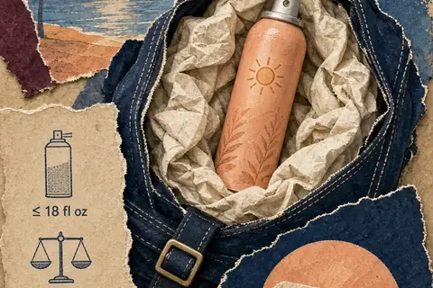 Illustration for Packing Spray Sunscreen in Checked Bags for Easy Travel