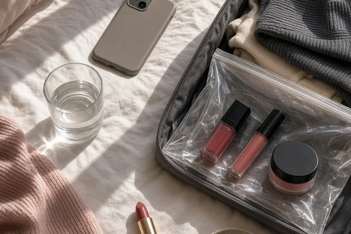 Illustration for Is Lipstick a Liquid for TSA? Pack Makeup Stress-Free