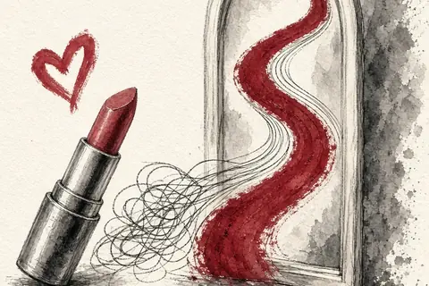 Illustration for Can you use lipstick as blusher?