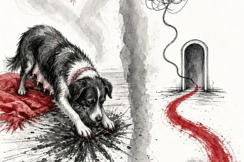 Illustration for Why is my female dog scratching the floor?