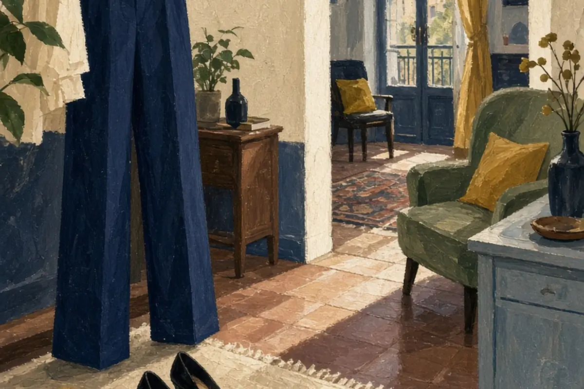 Illustration for Styling Black Shoes with Navy Pants: A Chic Guide