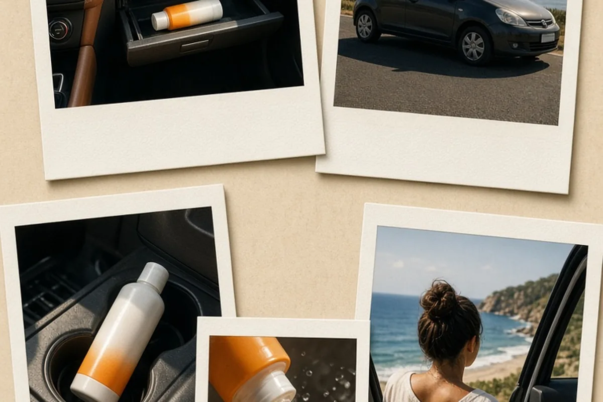Illustration for Can you leave sunscreen in the car?
