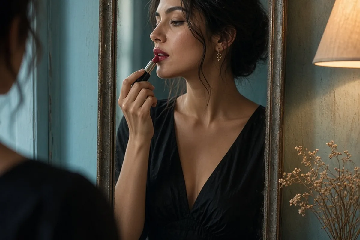 Illustration for Lipstick for a Black Dress: Choosing the Right Shade